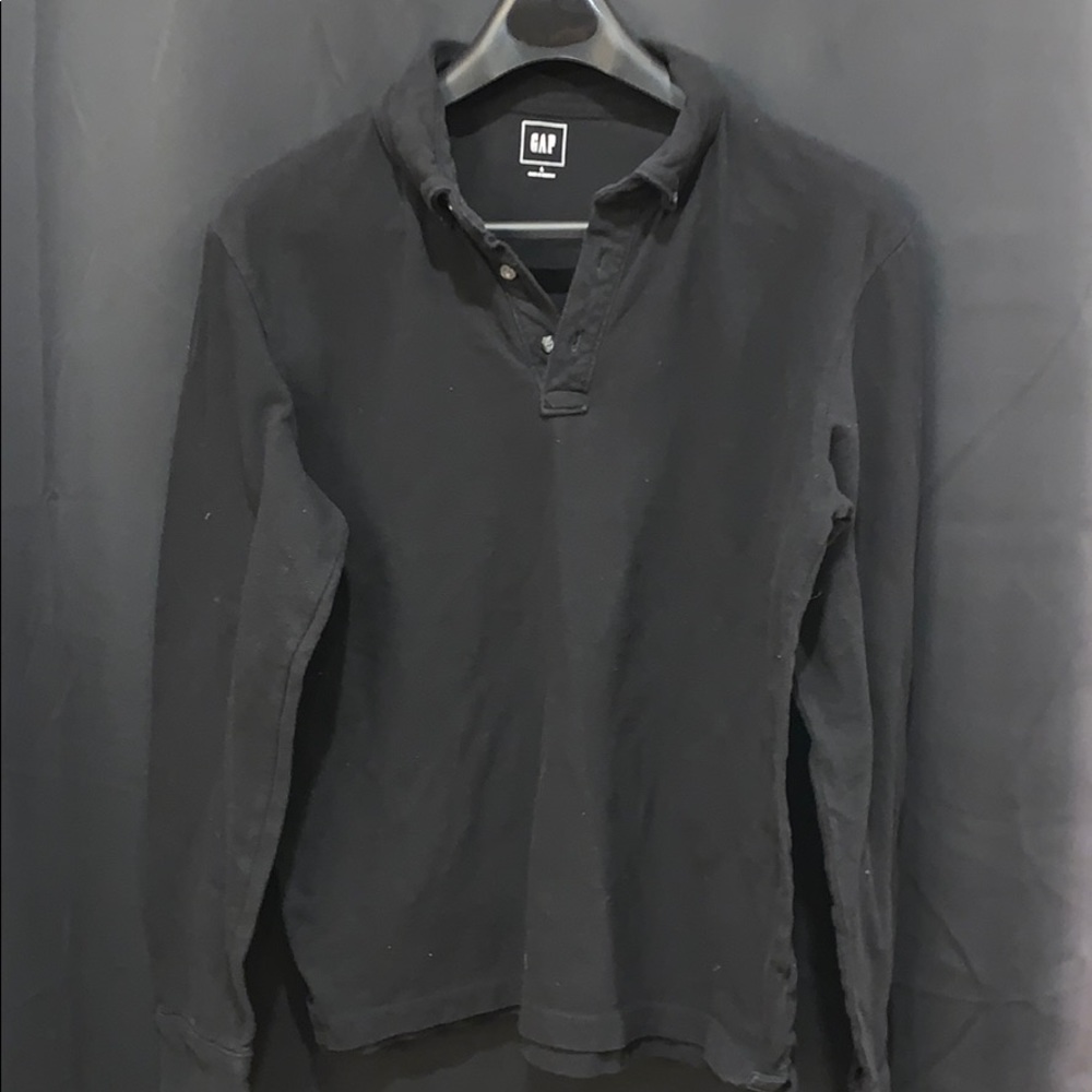 Long Sleeve Black Polo